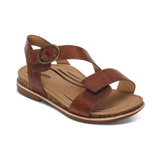 Tamara Strapped Sandal - Walnut