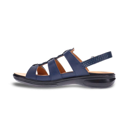Toledo Slingback Sandal - Navy Snake/Blue