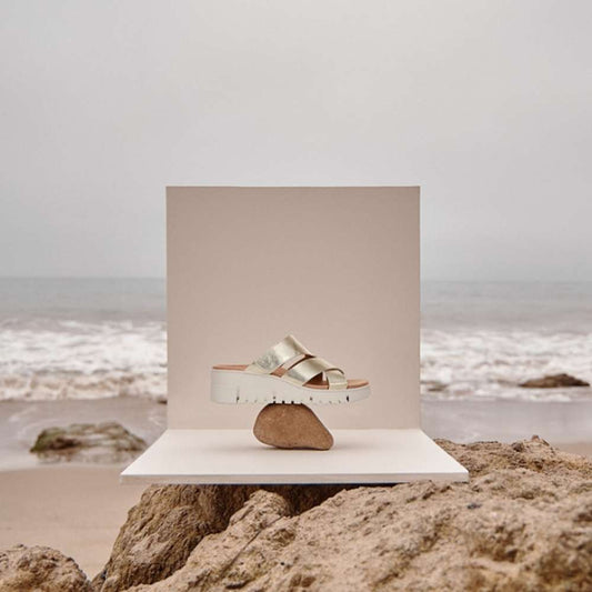 Lifestyle image for Uptown Sunset Wedge - Gold