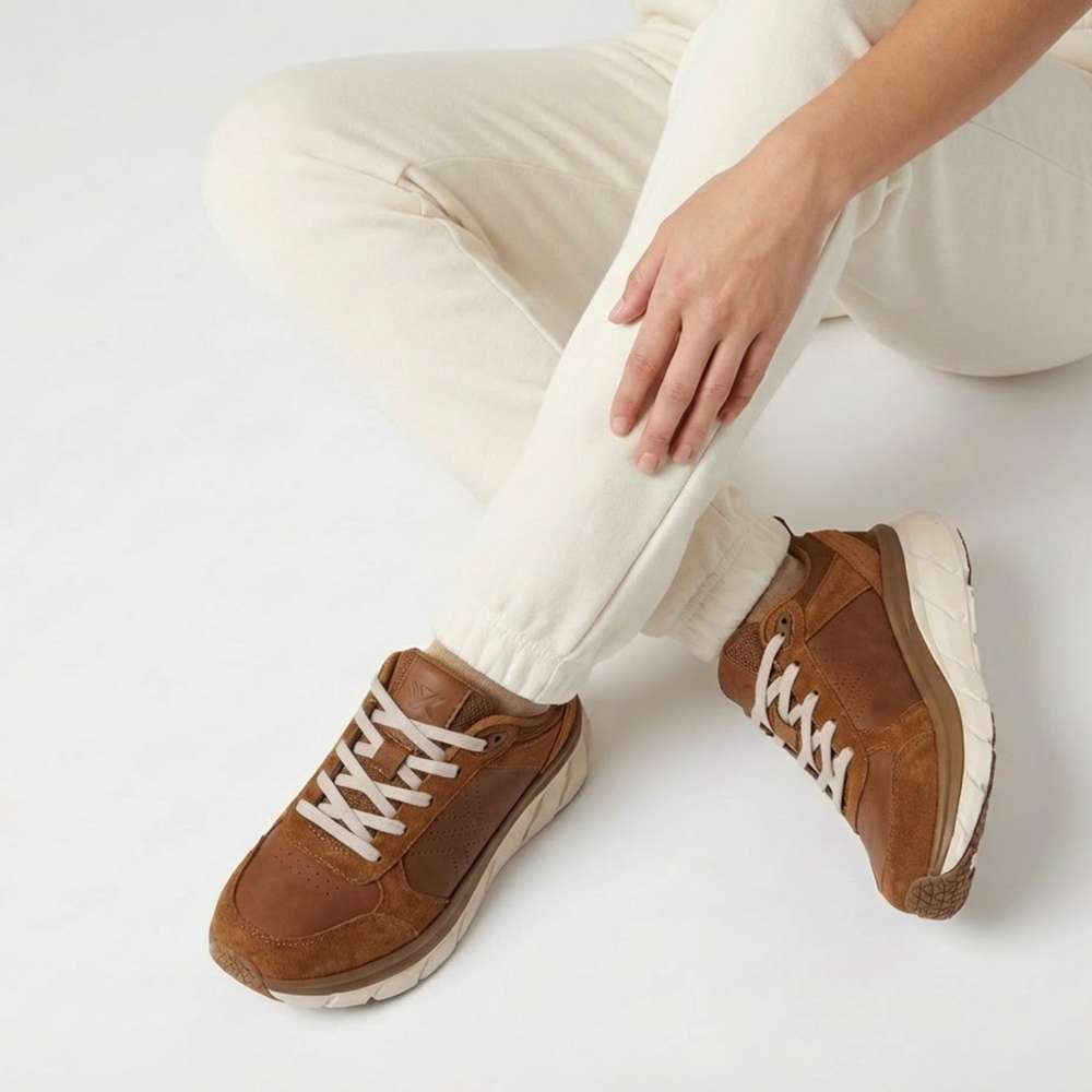 Urban Walker Lace-Up Casual Sneaker - Brown