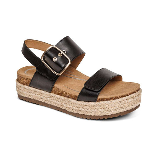 Vania Platform Sandal - Black