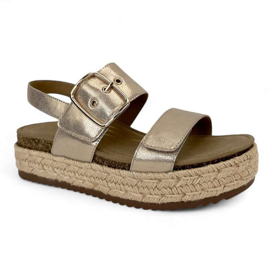 Vania Platform Sandal - Champagne