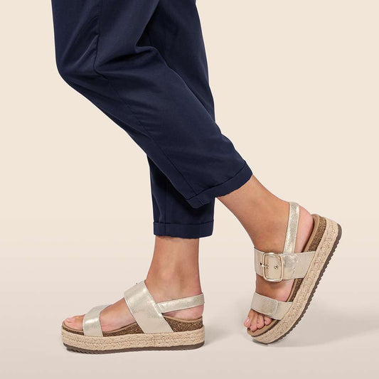 Lifestyle image for Vania Platform Sandal - Champagne