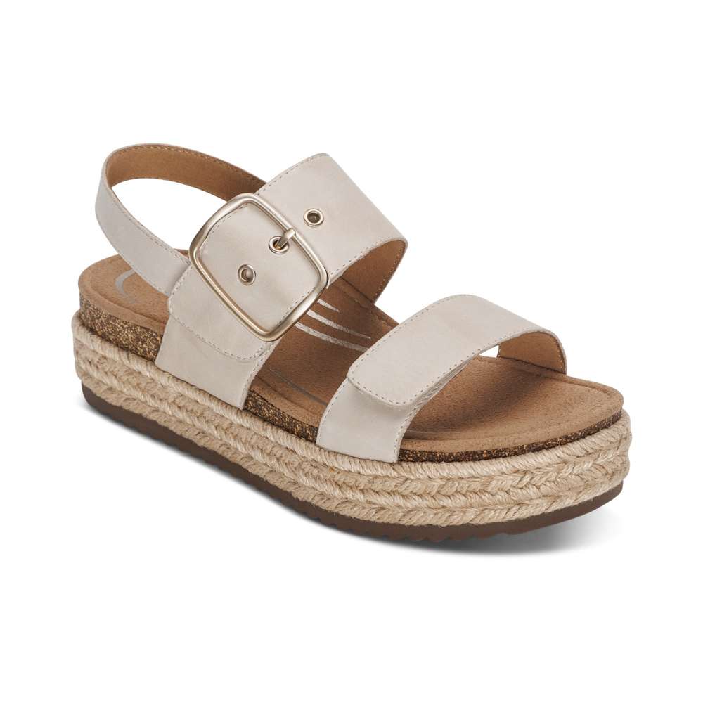 Vania Platform Sandal - Ivory