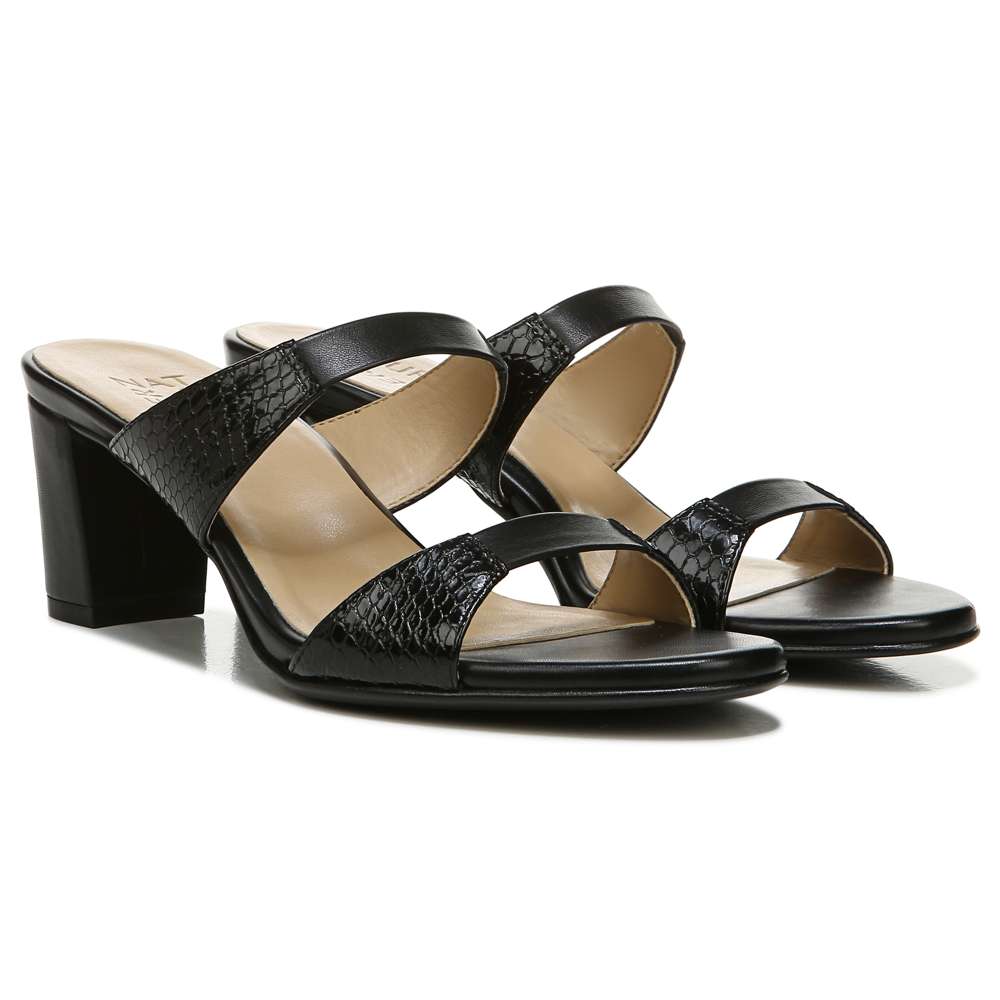 Venus Dress Sandal - Black Snake/Leather