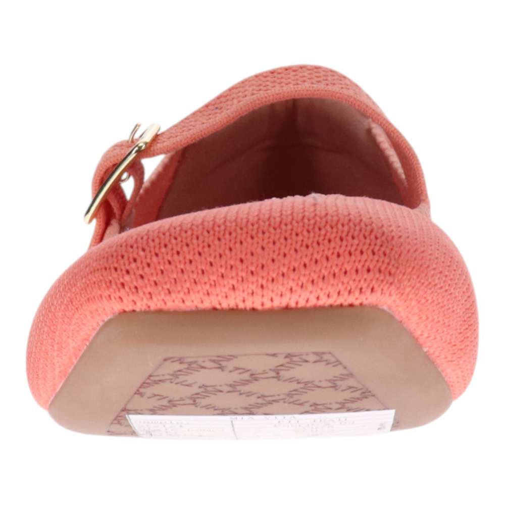 Violet Mary-Jane Flats - Coral
