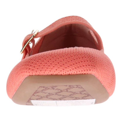 Violet Mary-Jane Flats - Coral