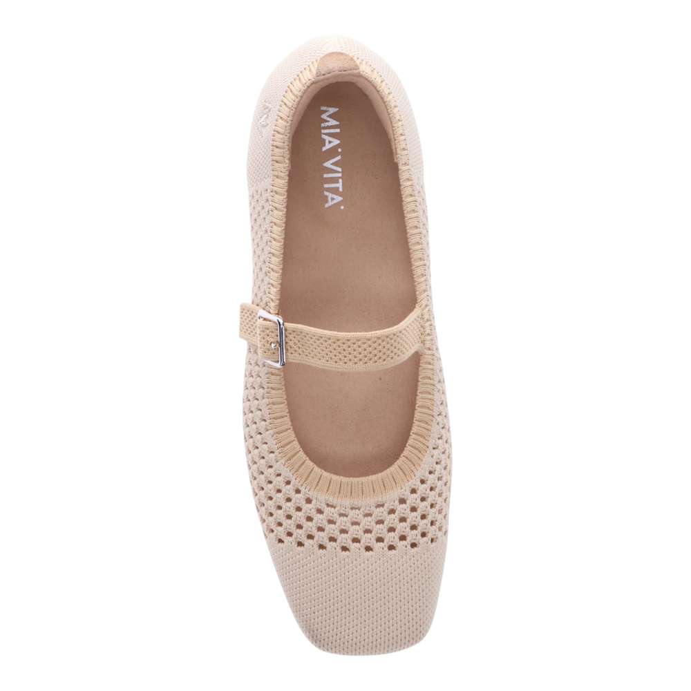 Violet Open Knit Flat - Natural