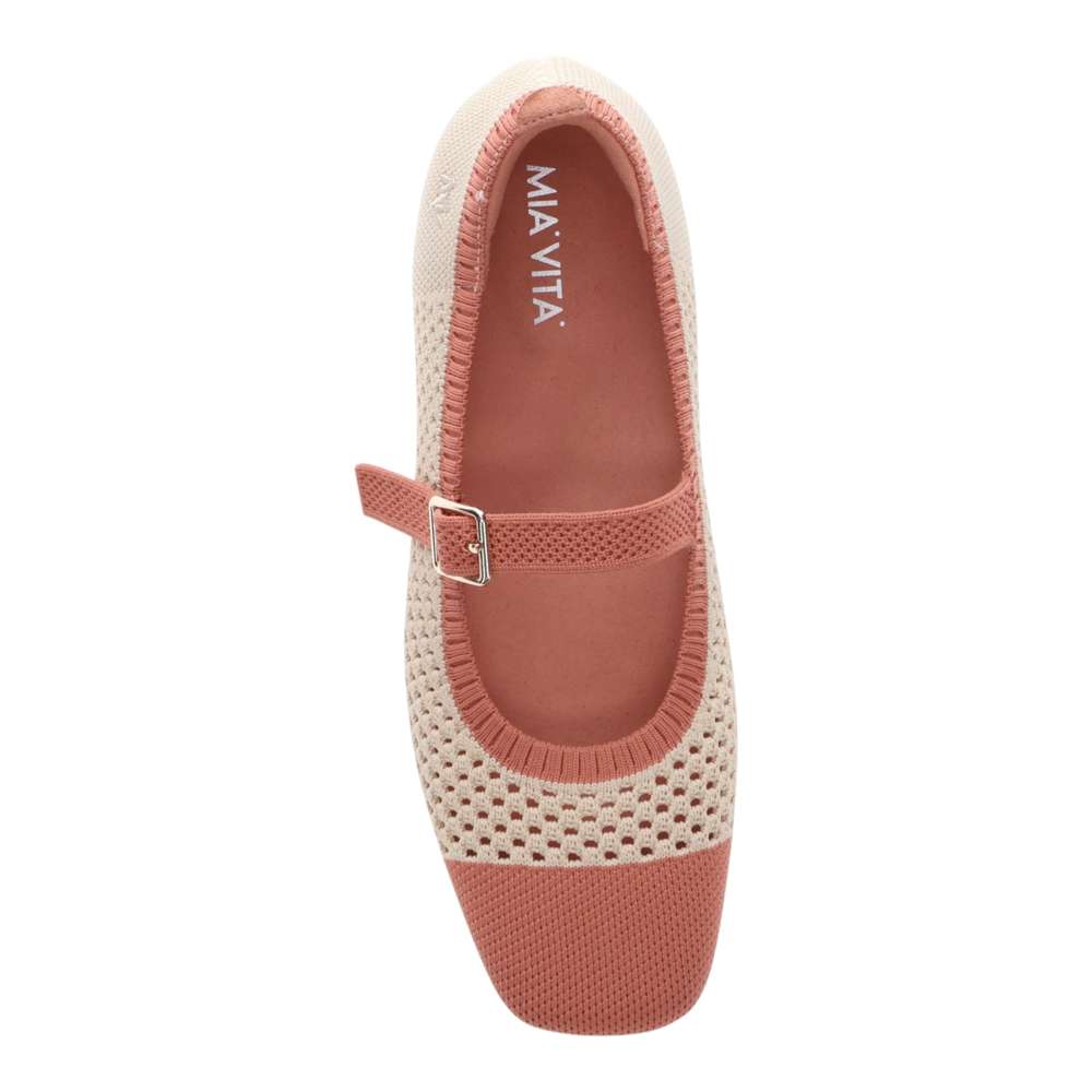 Violet Open Knit Flat - Terracotta