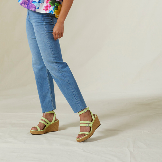 Lifestyle image for Sabina Wedge - Pale Lime