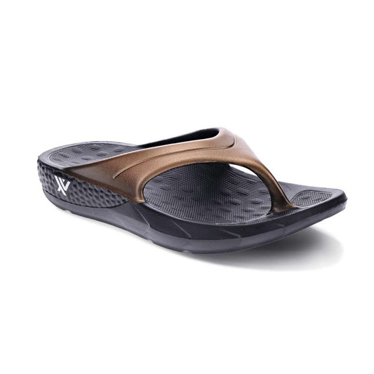 Vitality Recovery Toe Post Sandal - Black/Bronze