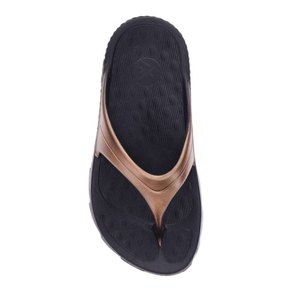 Vitality Recovery Toe Post Sandal - Black/Bronze