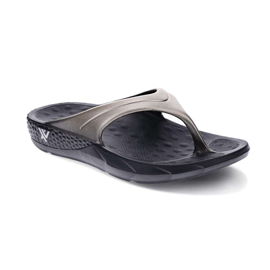 Vitality Recovery Toe Post Sandal - Black/Silver