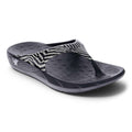 Vitality Recovery Toe Post Sandal - Black Zebra
