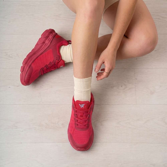 Lifestyle image for Walker Mesh III Active Sneaker - Raspberry