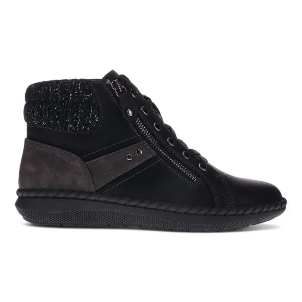 Wanda Zip Boot - Black