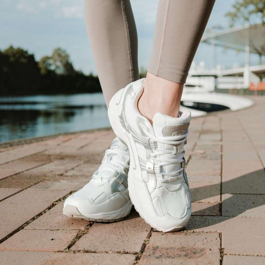 Lifestyle image for X-Trainer Lace-Up Active Sneaker Women's - White/Silver