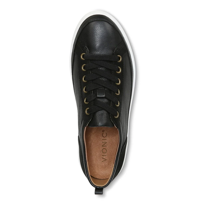 Winny Lace-Up Casual Sneaker - Black Leather Nubuck